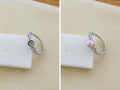 Twisted Pearl Sparkle Ring - Oyster Opening