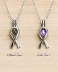 Ribbon Pendant Pearl Cage - Oyster Opening