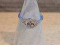 Triangle Zirconia  Pearl Ring - Oyster Opening