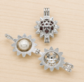 Sunflower Pearl Pendant Cage - Oyster Opening