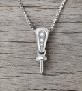 Simply Stated sterling silver pendant with Cubic Zirconia