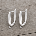 Simple Drop Silver Plated Earrings