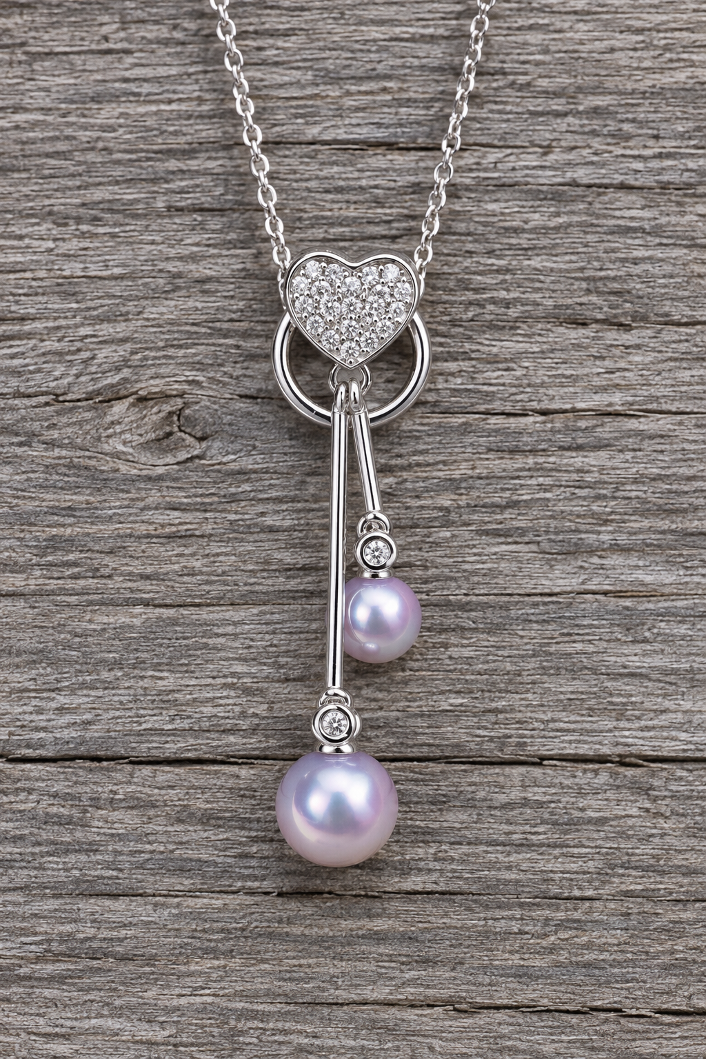 Beauty Times 2 Sterling Silver CZ Pendant