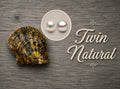 Twin Round Pearls for Oyster Opening - Natural