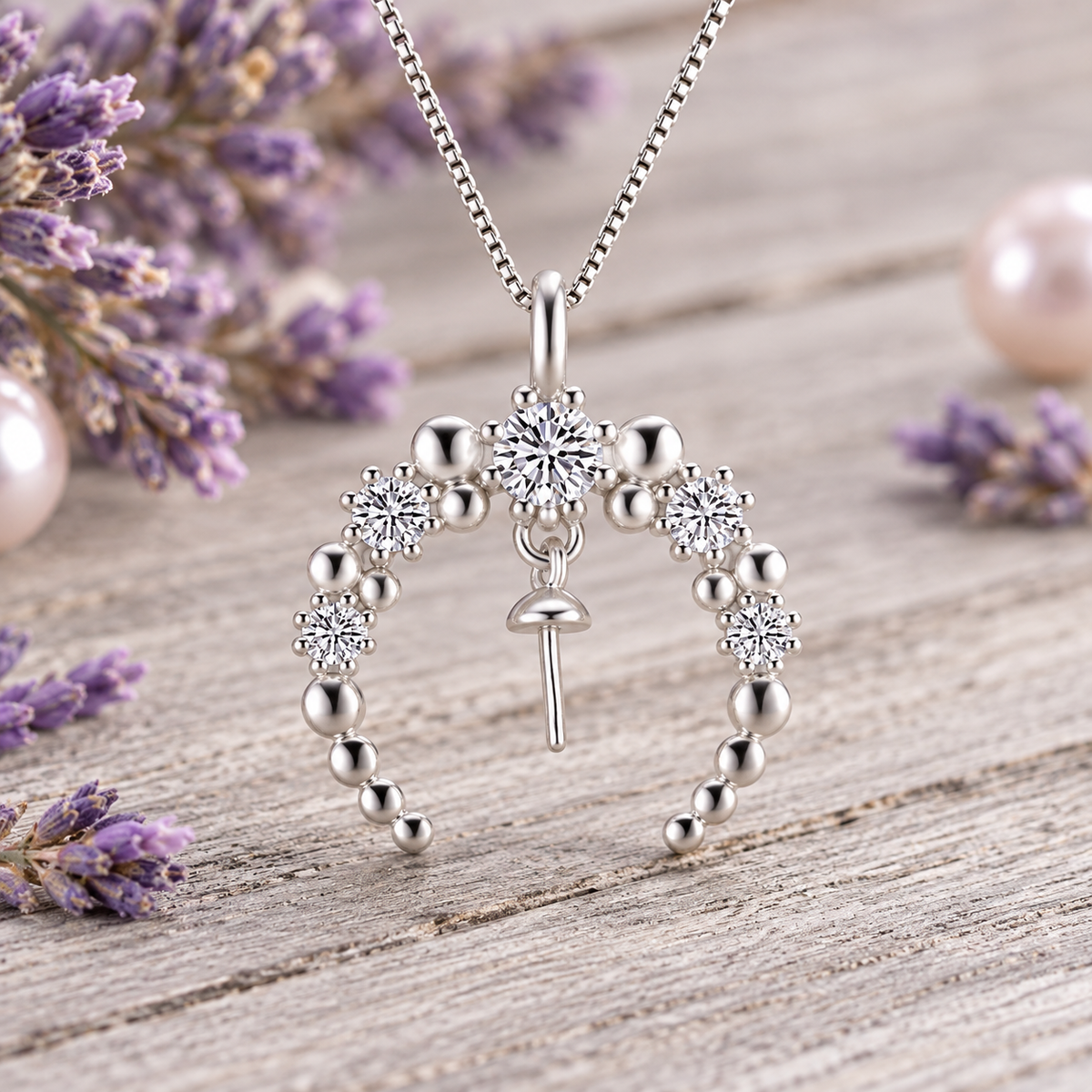 Crown Piece Pendant SS with CZ