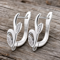 Petal Leaf Silver Plated Earrings