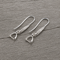 Twist Drop with Cubic Zirconia Sterling Silver earrings