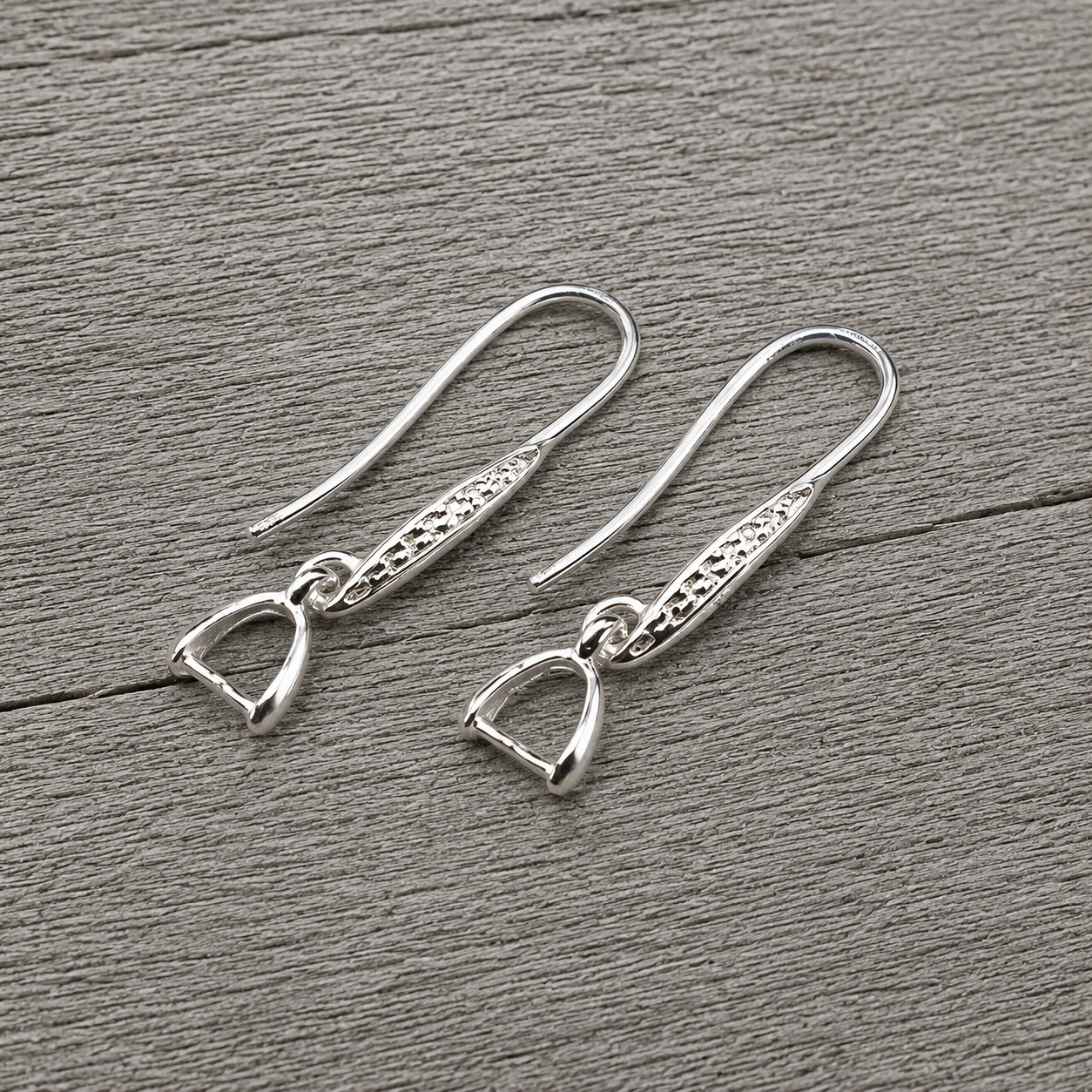 Twist Drop with Cubic Zirconia Sterling Silver earrings