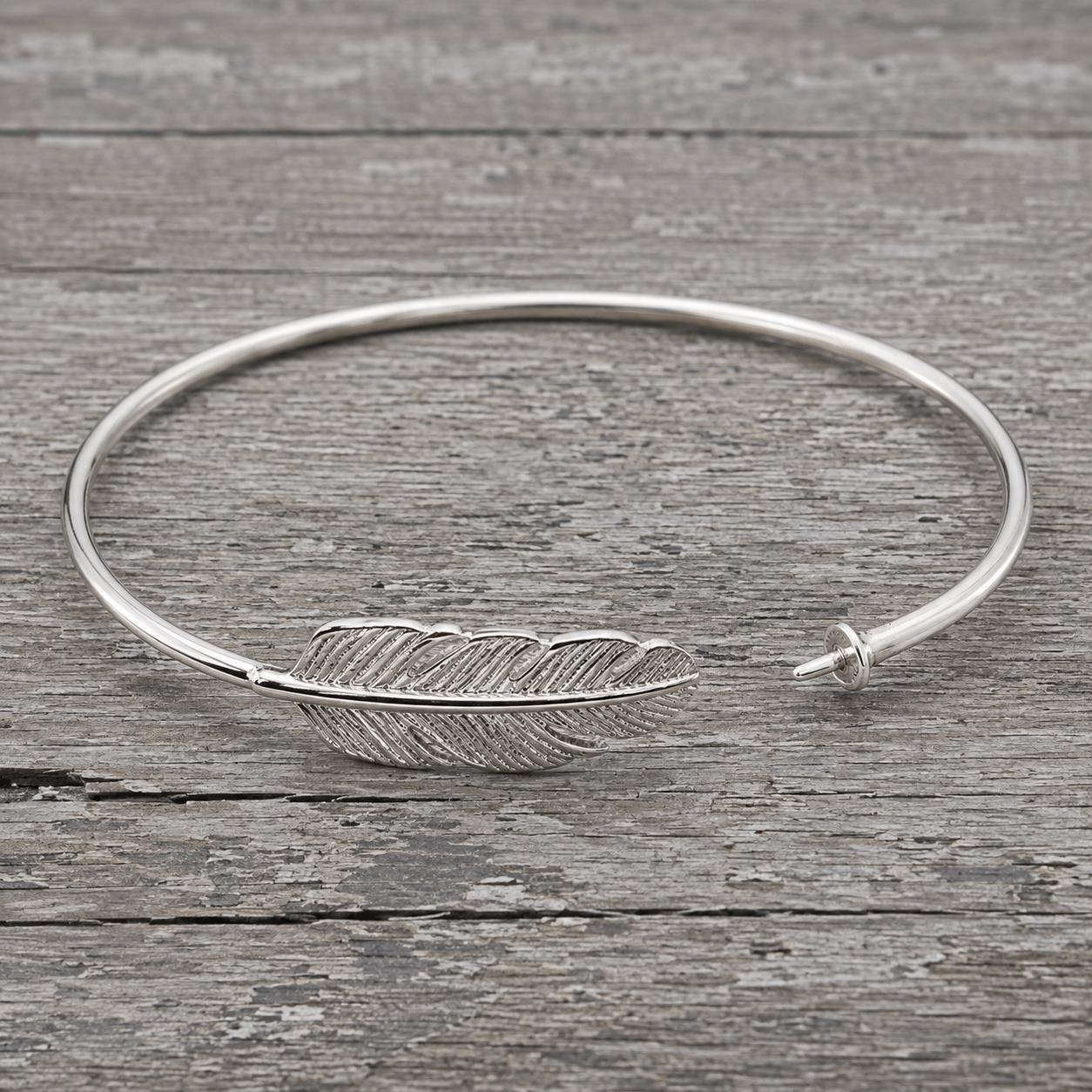 Feather and Pearl Bracelet