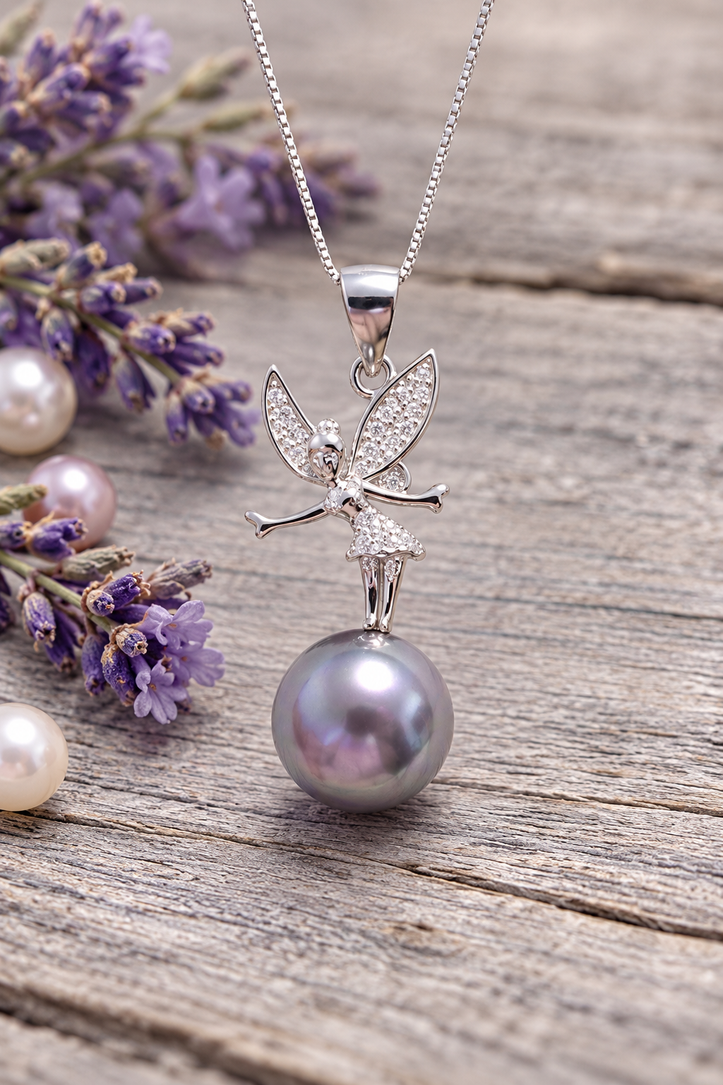 Fairy Pendant Sterling Silver with Oyster Opening