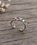 Chain Adjustable Ring stainless with Oyster Opening