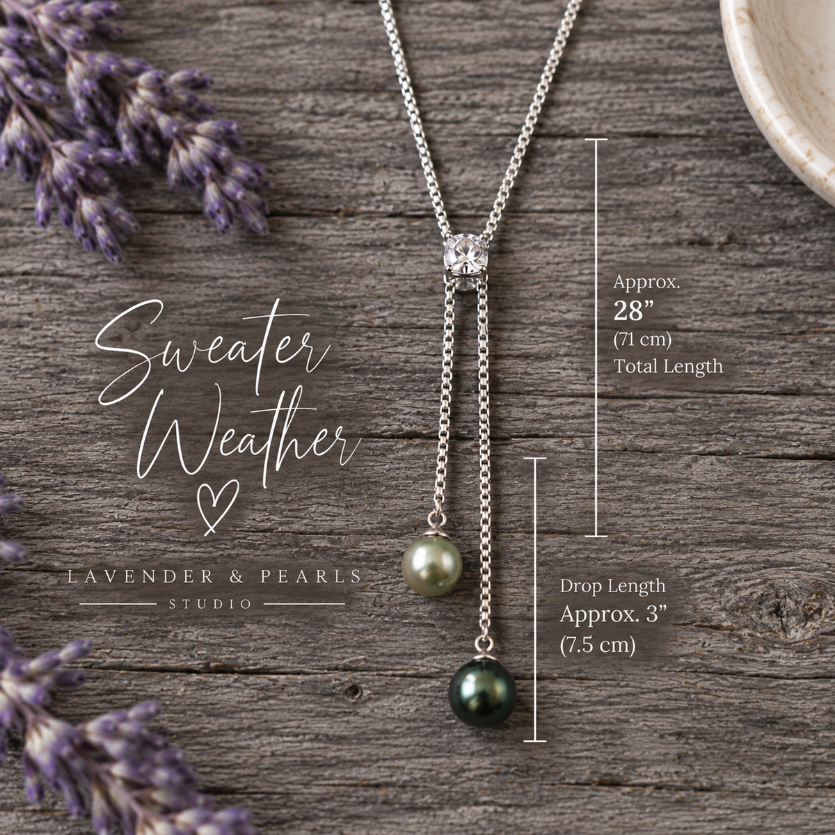 Sweater Weather Long Chain with 2 Oyster Openings