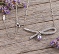 Tied in Bling Silver Plated Necklace