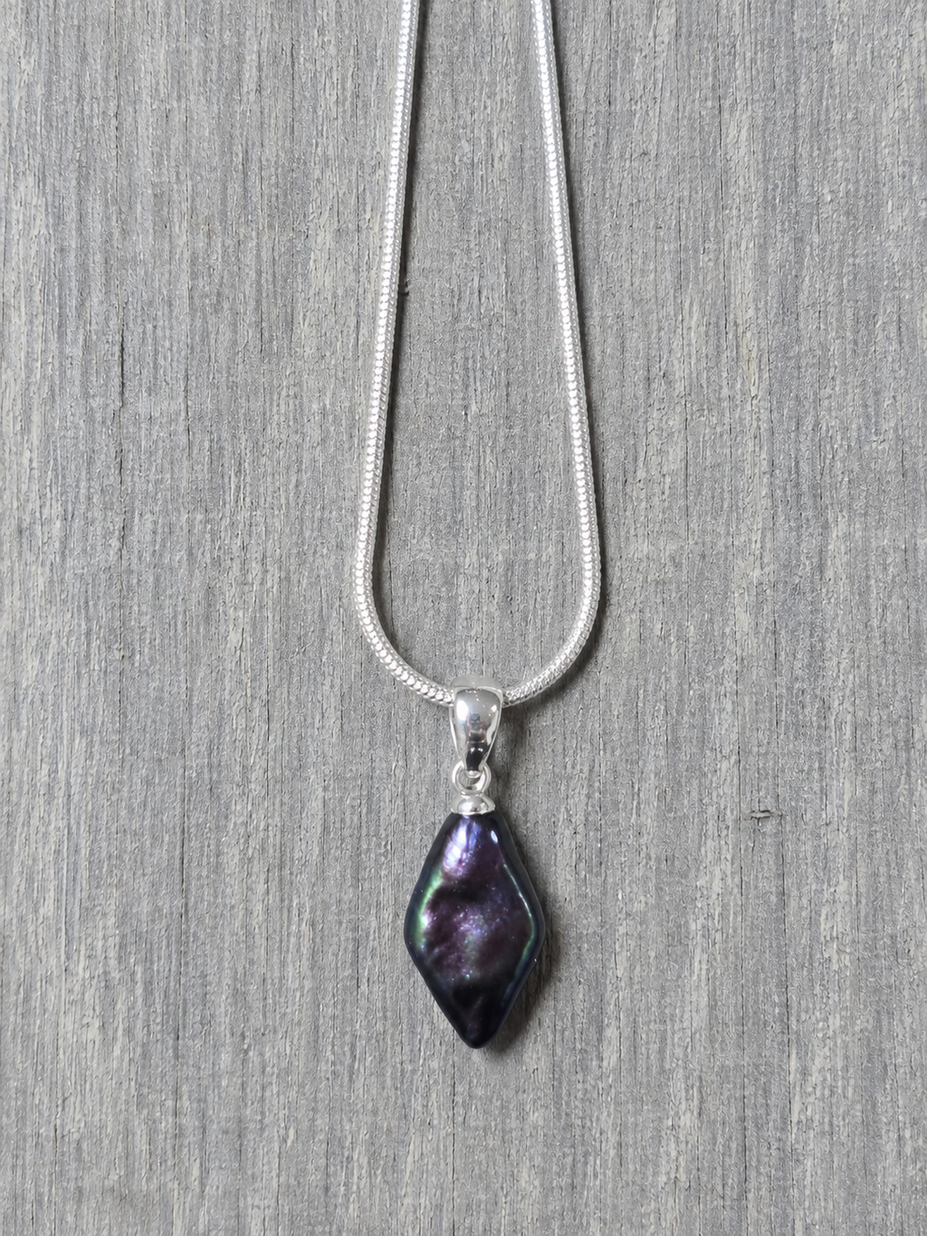 Simple Sterling Silver Pearl Drop Pendant Necklace