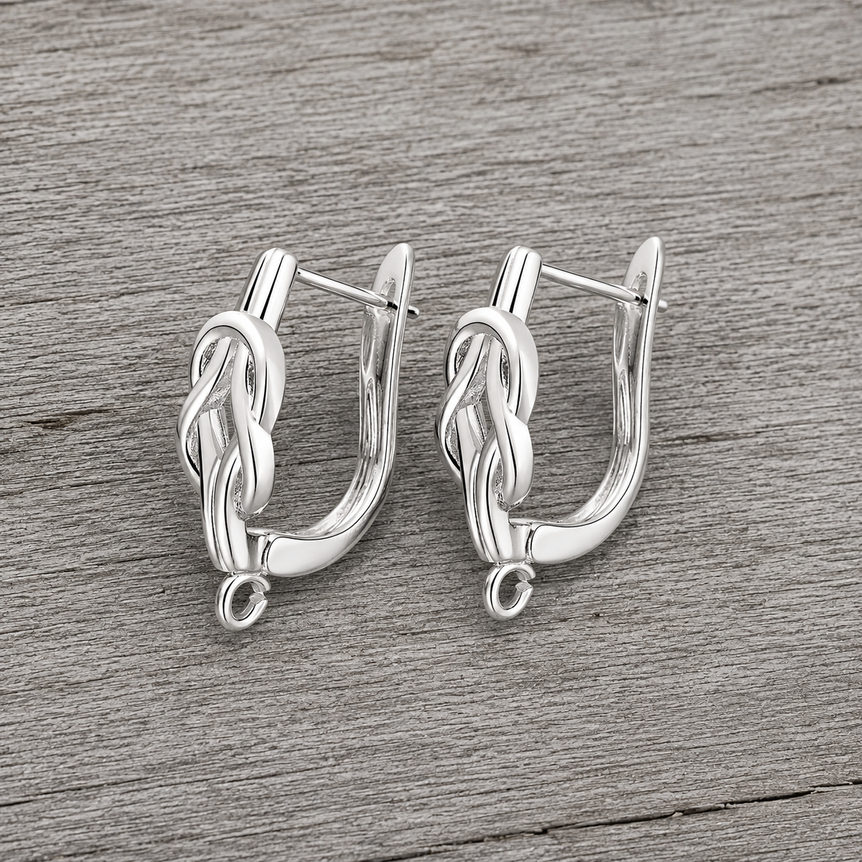 Knot Silver Plated Earrings