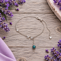 Butterfly Bracelet with Pearl Drop