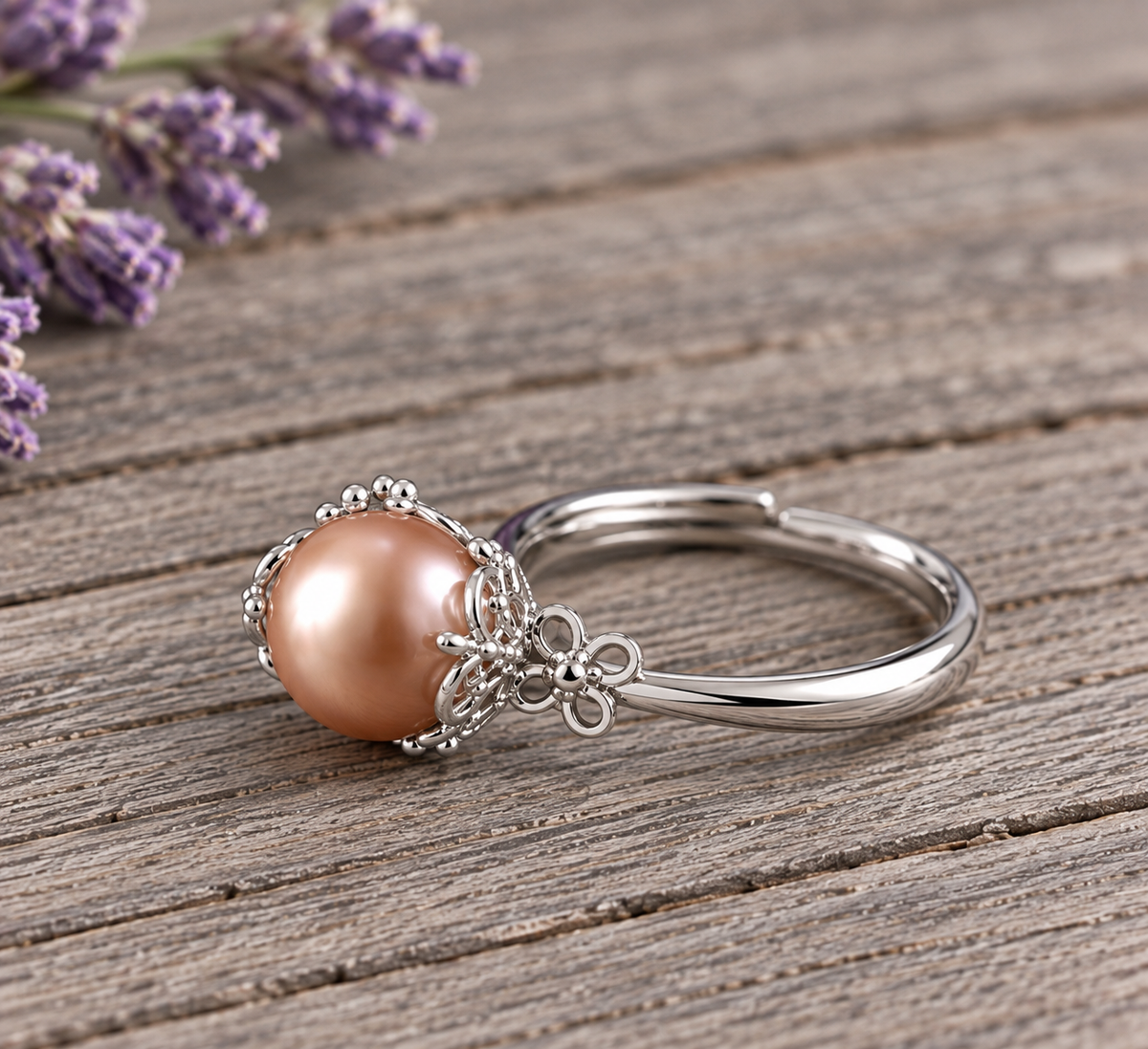 Delicate Lace Adjustable Ring