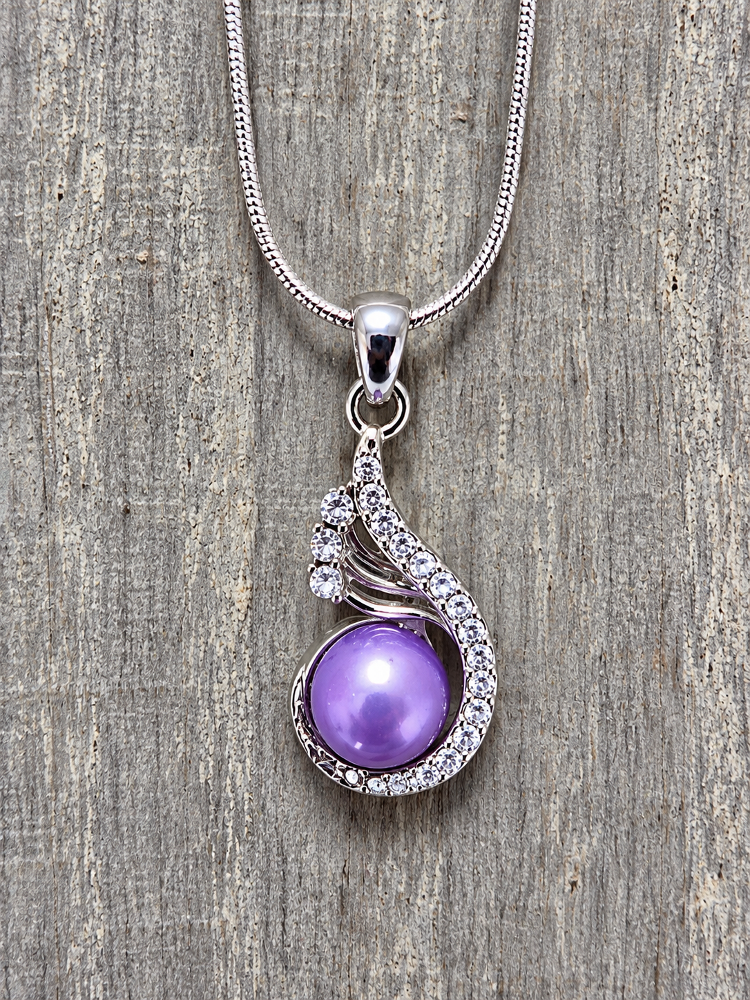 CZ Wrap in Love Pearl Pendant - Oyster Opening (Copy)