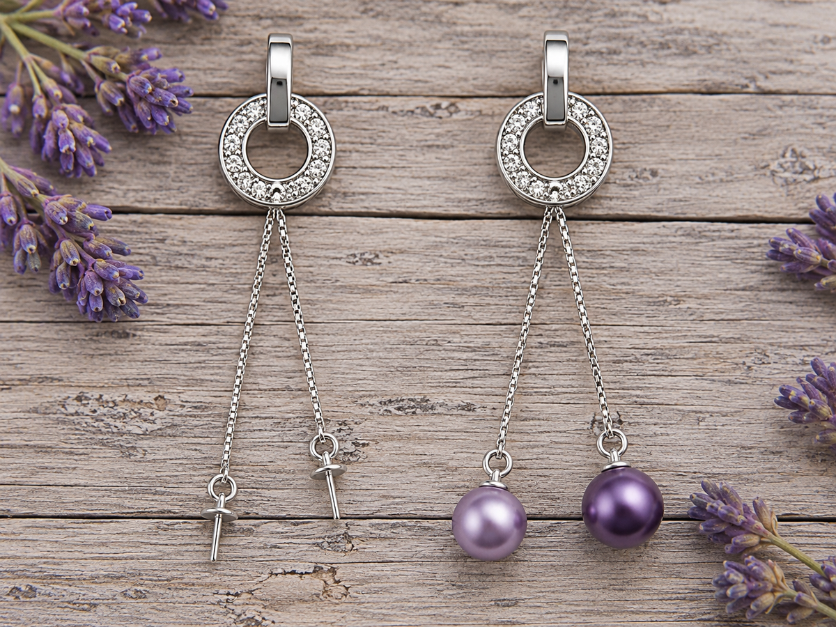 Circle of Grace dual dangle Pendant Sterling Silver