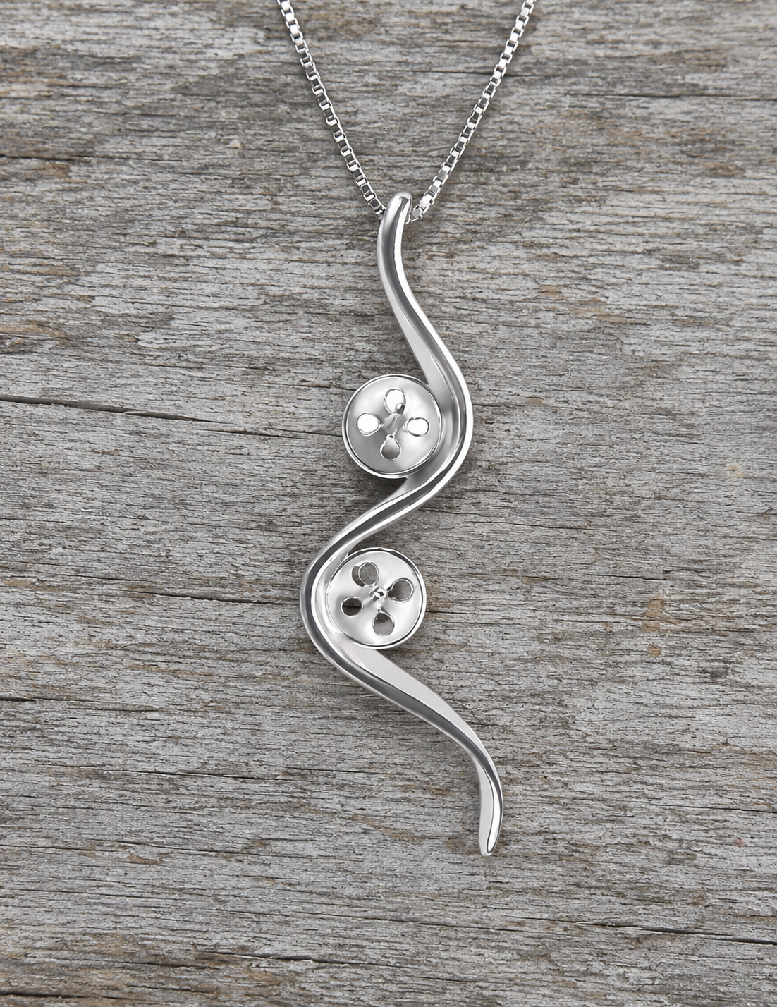 Double Twist Sterling Silver pendant