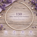 130 Baby Natural Pearl Necklace Sterling Silver Extension Chain